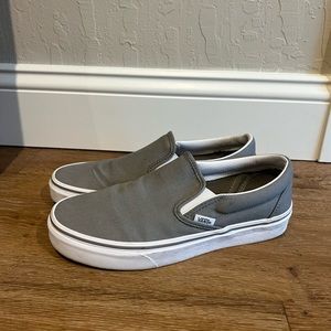 Grey canvas slip on Vans
